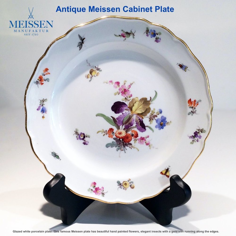 Antique Meissen  Cabinet Plate  XIXth Century